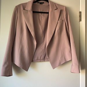 Blush Pink Cropped Theory Blazer